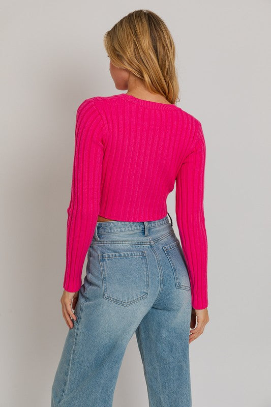 Asymmetrical Hem Sweater Top