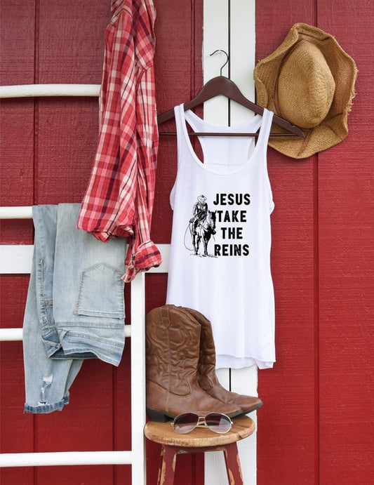 Jesus Take The Reins Graphic Tank