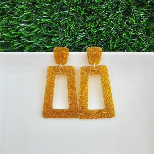 Avery Earrings - Yellow Gold Glitter