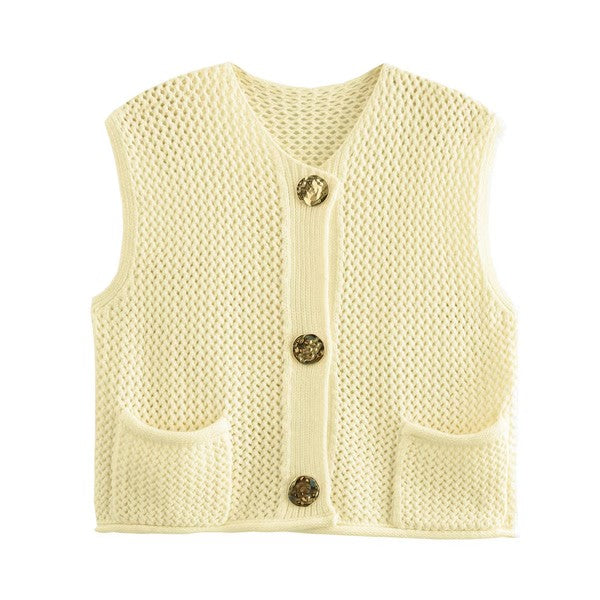 Knit sweater vest