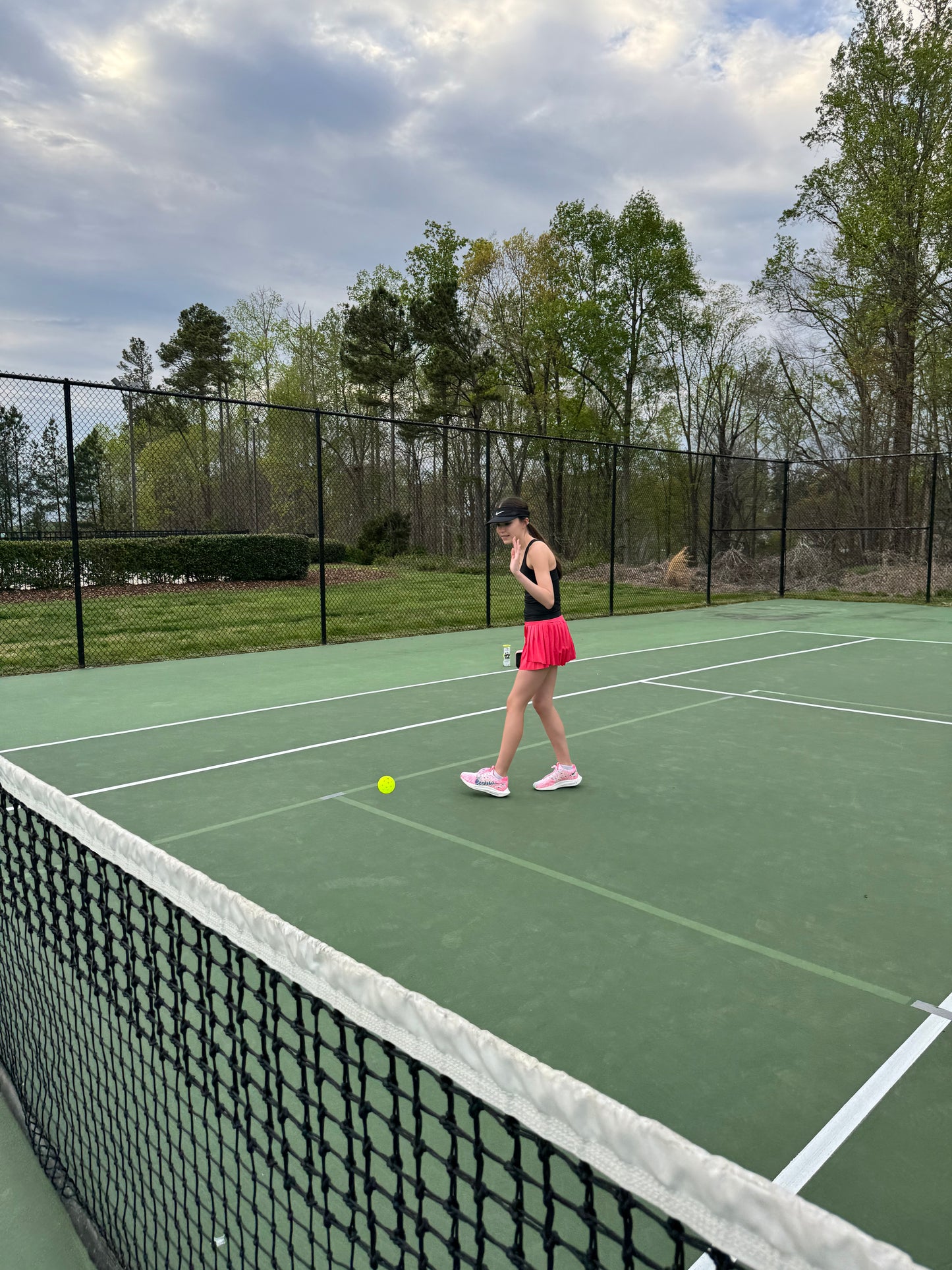 Coral Pleated Tennis Skort