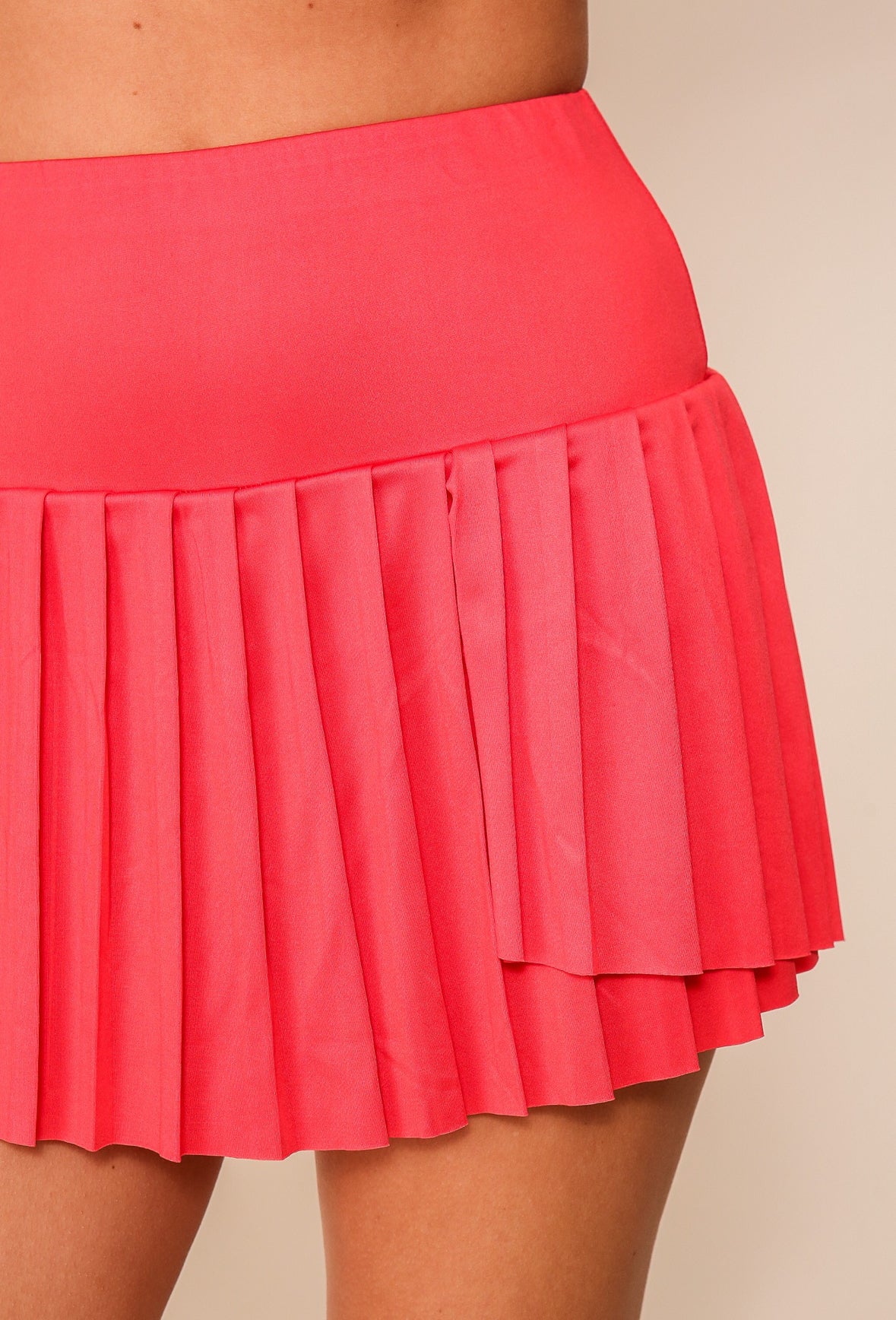 Coral Pleated Tennis Skort