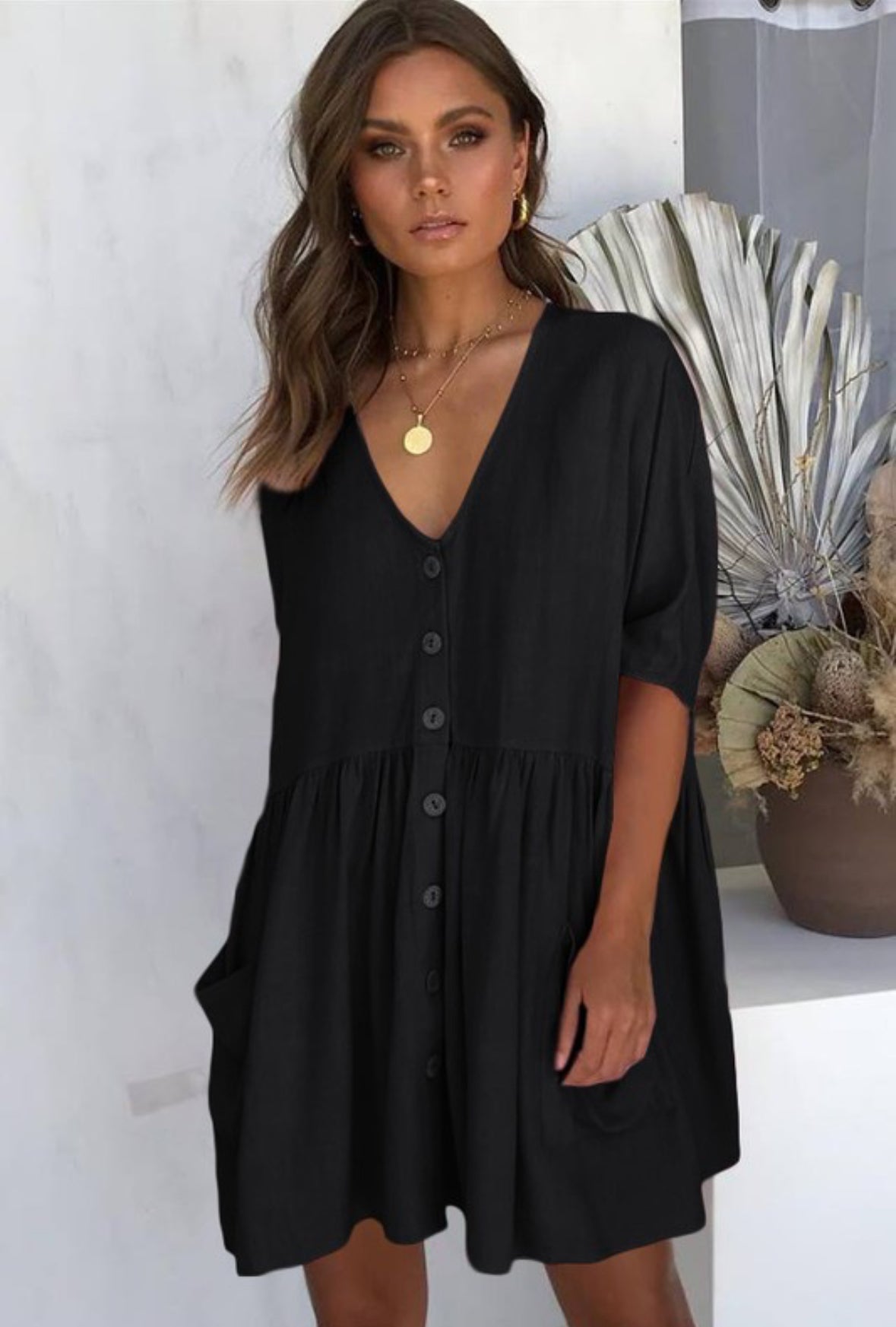 Beach Dress/Cover-Up in Black