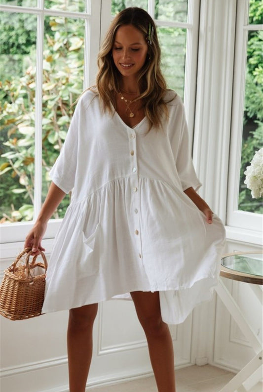 Beach Dress/Cover-Up in White