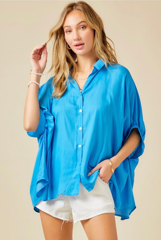 Let It Be • Oversized Satin Shirt