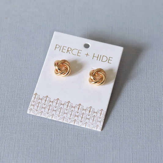 Mini Gold Knot Studs